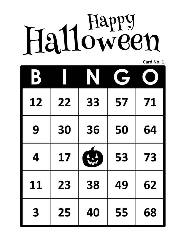 Halloween Bingo Cards 1000 Cards 1 Per Page Immediate Pdf Download 