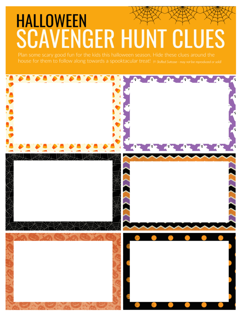 Halloween Scavenger Hunt Printable Clues For Kids Treasure Hunt