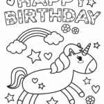 Happy Birthday Coloring Page Printable