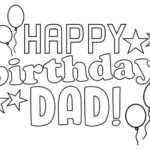 Happy Birthday Dad Coloring Card Printables Dad Cards Happy Birthday