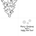 Here s A Free Christmas Card You Can Print And Then Color A Sample Of