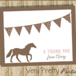 Horse Thank You Cards Printable Printable Card Free