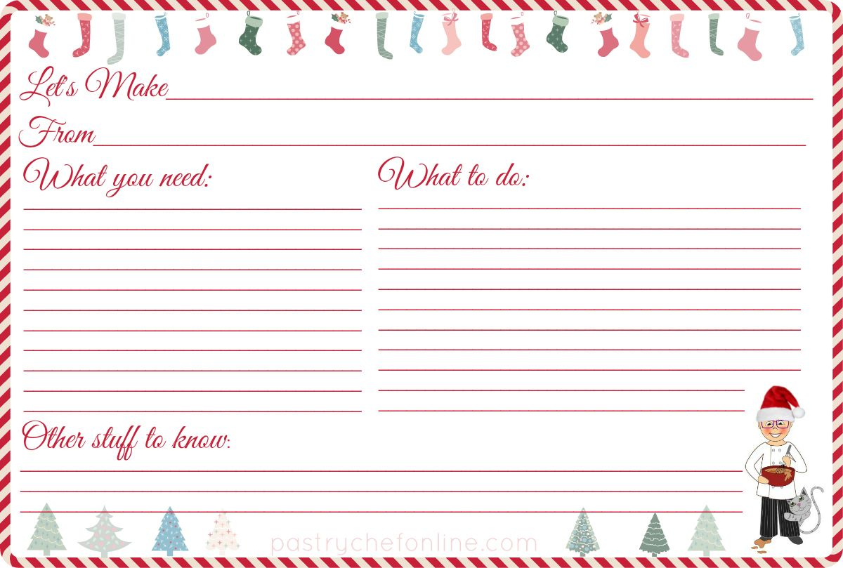 I Made These Free Printable Christmas Recipe Cards For You You Are