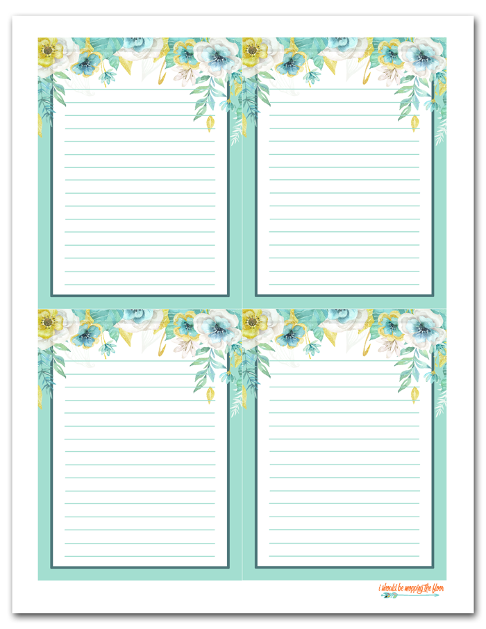 I Should Be Mopping The Floor Free Printable Floral Gift Tags