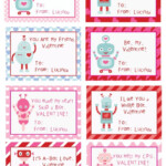 Kids Robot Valentines Cards Personalized Valentine s Cards Kids Party