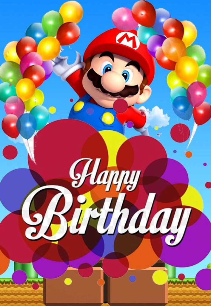 Mario Printable Birthday Cards free PRINTBIRTHDAY CARDS