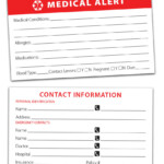 Medical Alert Wallet Card Template Professional Sample Template