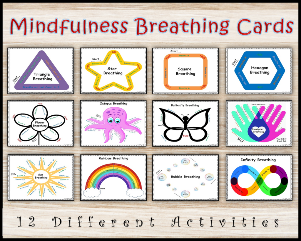 Mindfulness Breathing Exercises Activities Set Great For Etsy 