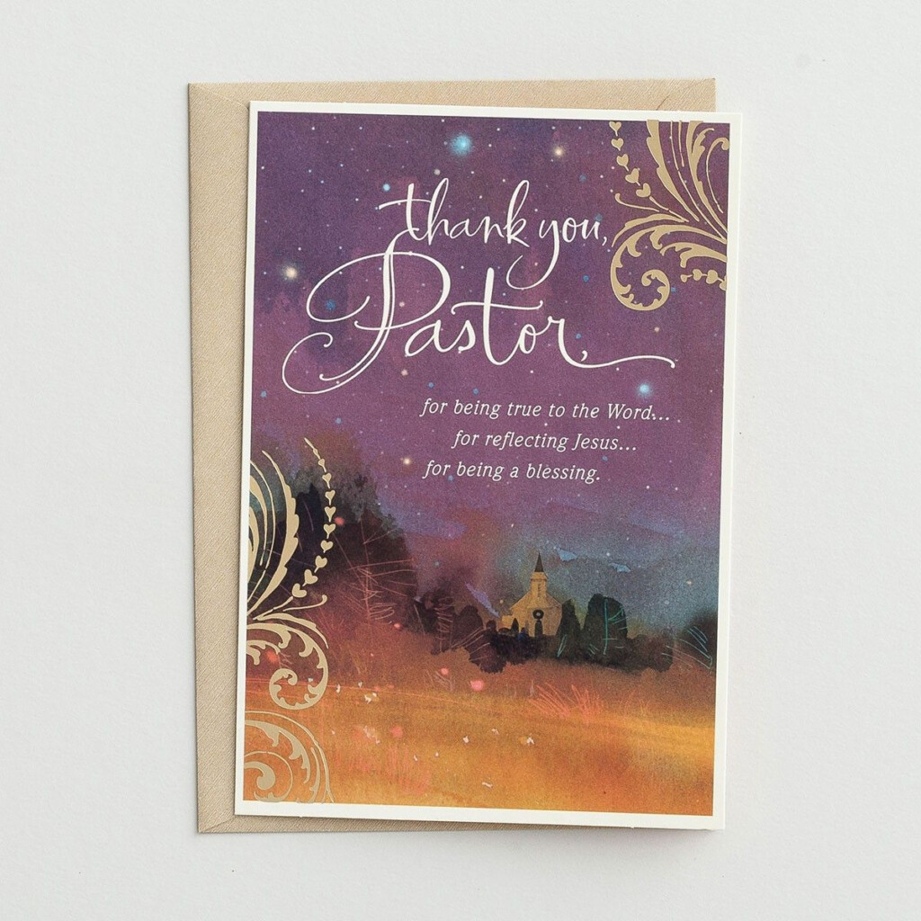 Ministry Appreciation Thank You Pastor 1 Premium Card Thank You 