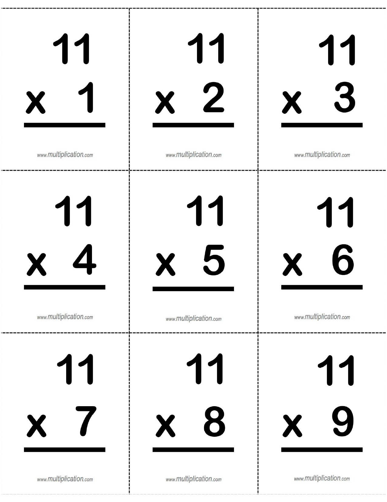 Multiplication Chart 1 20 Printable Multiplication Flash Cards