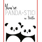 Panda Valentine s Day Cards PRINTABLE FILE pdf Etsy