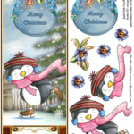 Penguin Gliding Christmas DL CUP727528 1056 Craftsuprint
