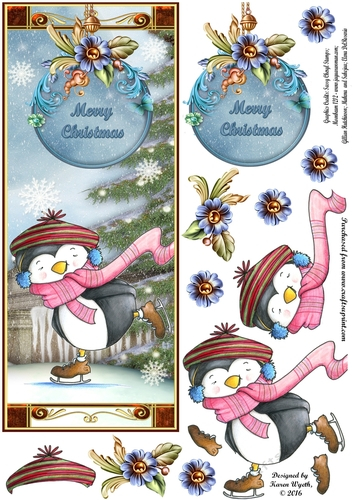 Penguin Gliding Christmas DL CUP727528 1056 Craftsuprint