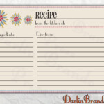 Pin By Lisa McCormick On Recipe Card Recipe Cards Printable Free