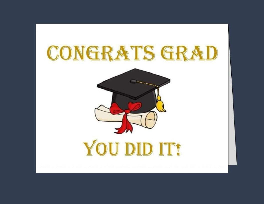 Printable GRADUATION Card Instant Download Congrats Grad Etsy 