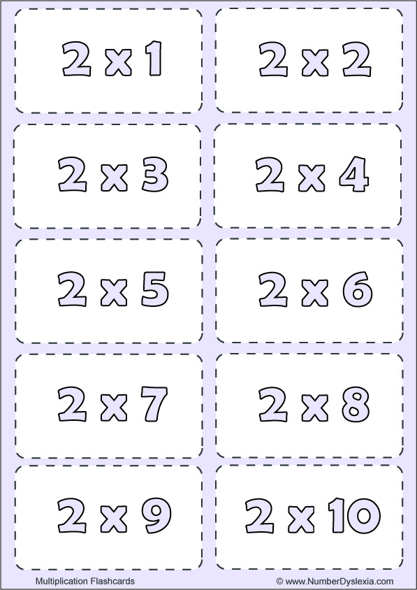 Printable Multiplication Flash Cards 0 12 With Answers On Back