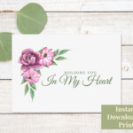 Printable Sympathy Card For Flowers