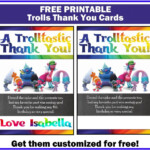 Printable Trolls Thank You Cards Printables 4 Mom Free Thank You