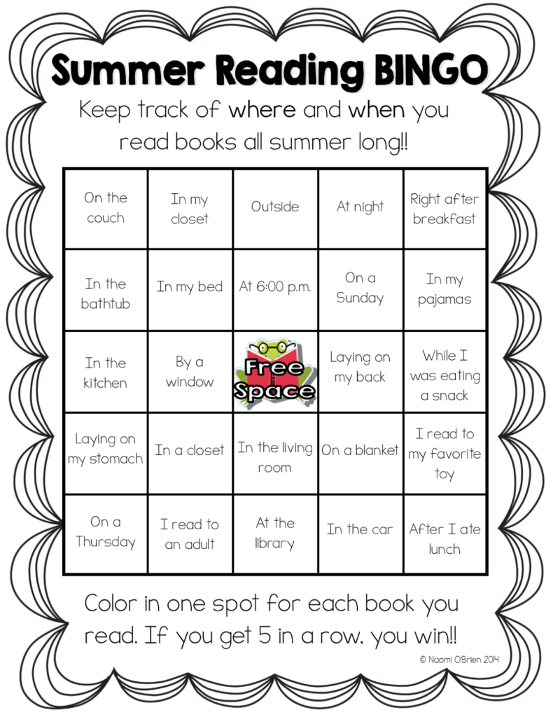 Read Like A Rock Star Summer Reading Bingo Freebie Reading Bingo 