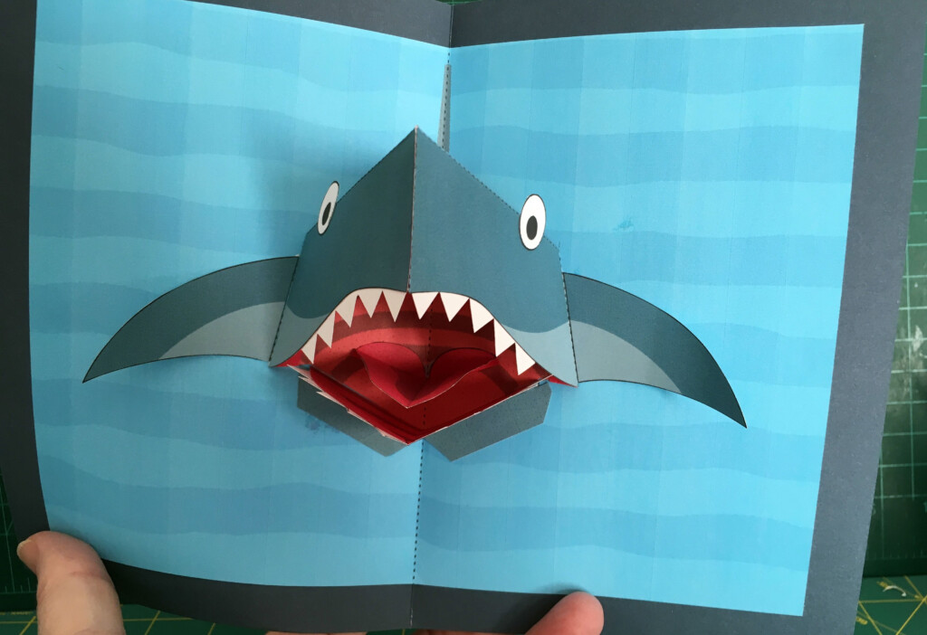 Shark Pop up Card template From Http www robives popup shark 