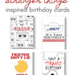 Stranger Things Inspired FREE Birthday Card Printables Free Printable