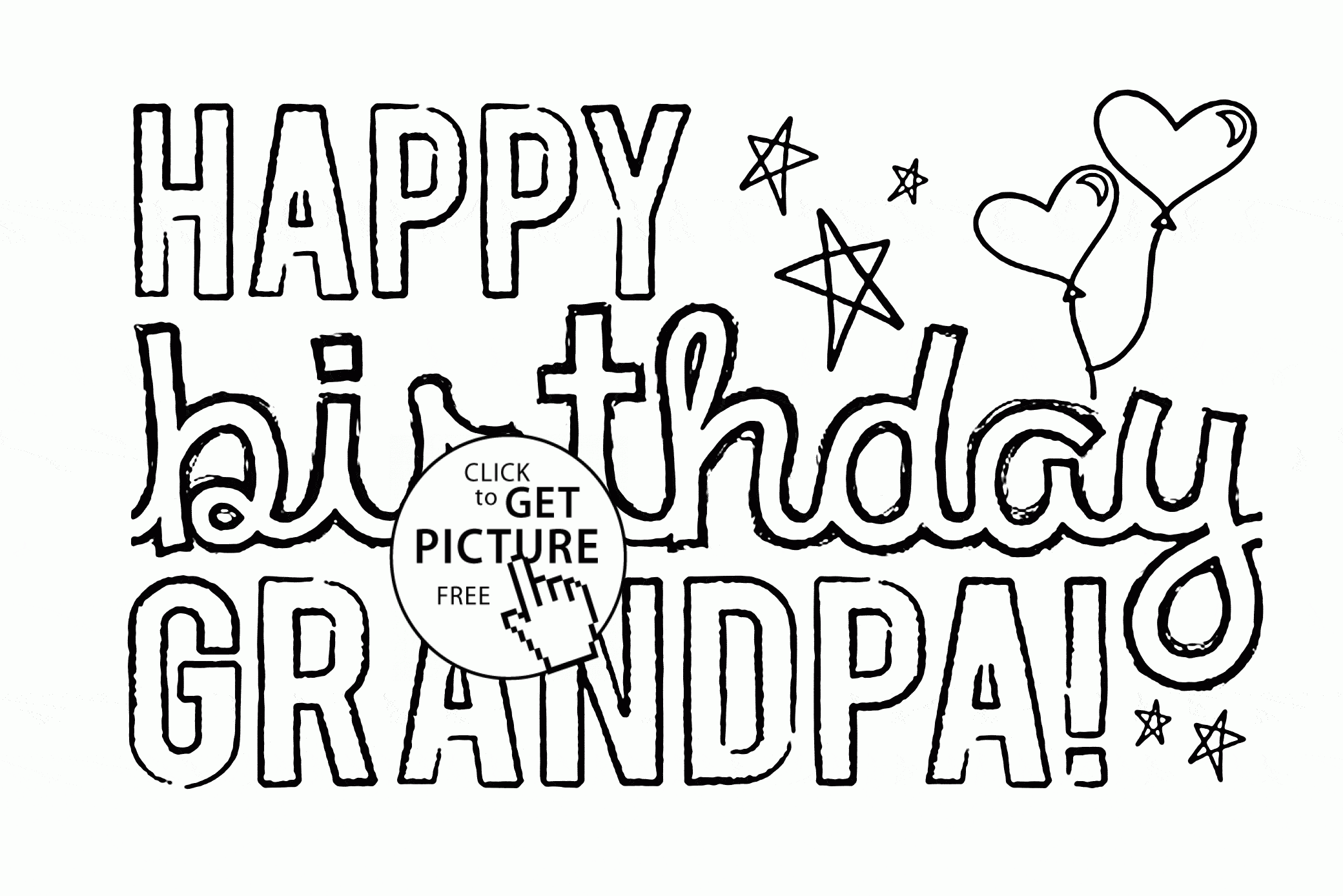 The Best Happy Birthday Grandpa Coloring Card Ideas