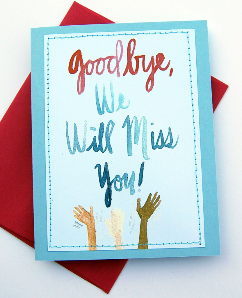 We Will Miss You Cards For Coworker Printable Free Free Printable