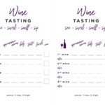 Wine Tasting Printable Card Thyme Love